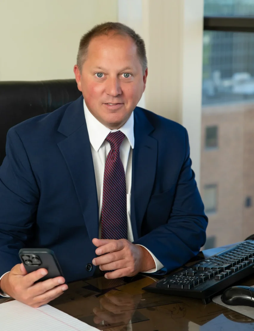 Stephen T. Morrow at his desk
